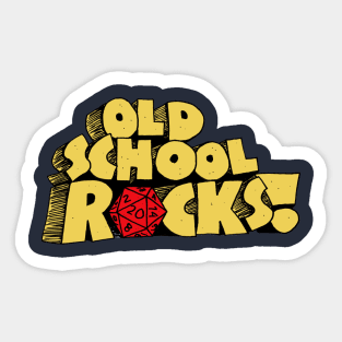 Old School Rocks Sticker